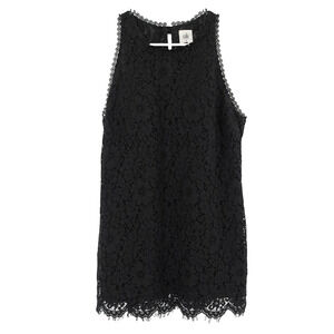Cabi Tunic Tank SZ M Display Lace Scalloped Hem Resortwear Quiet Luxery Casual